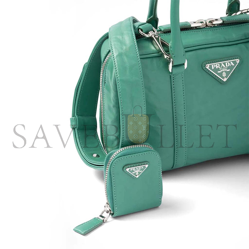 PRADA MEDIUM ANTIQUE NAPPA LEATHER TOP HANDLE BAG 1BB092 (24*15.5*7cm) 